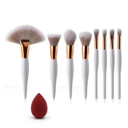 Vegan Candy Color Beauty Face Makeup Brushes Set