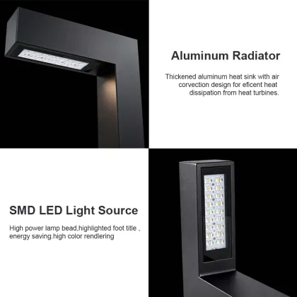 Seven Style LED Bollard Light for Courtyard Landscape