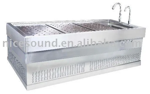 Deluxe twin exhaust multifunctional powerful forensic dissecting morgue tool tools autopsy anatomy table