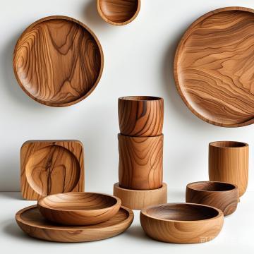 Custom Extra Large Acacia Wood Salad Bowl with Carved Logo for Business Gifts