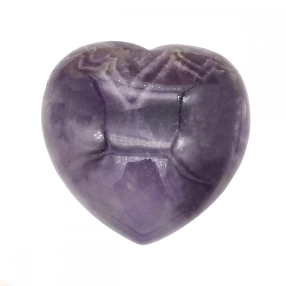 Natural Real 40X40X20MM Amatista Corazón para mujeres Joyería curativa Chakra sin agujero