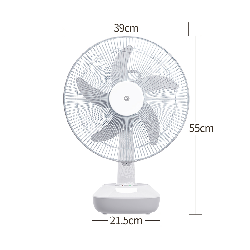 Rechargeable 14 Inch Solar Table Desk Fan with Light