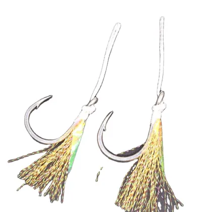 Mustad Slow Jigging Assist Hook Kit with Feather PE Line and Metal Jig