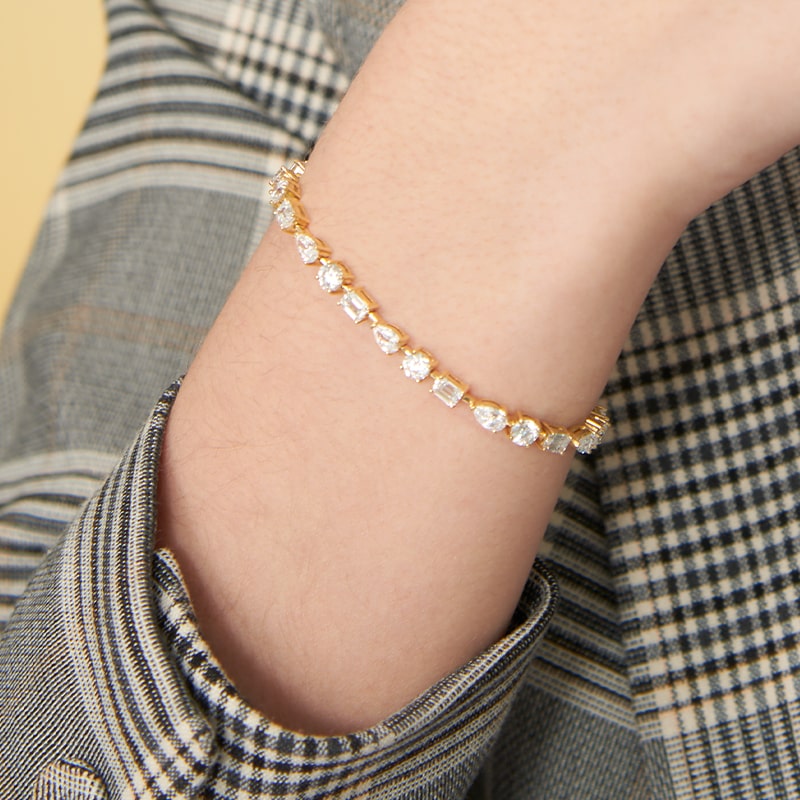 lab diamond bangle