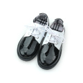 Quanlity PU Leather Shoes Quanlity Leather Black and White Kids Casual Shoes Factory