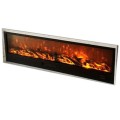 embedded electric fireplace white color