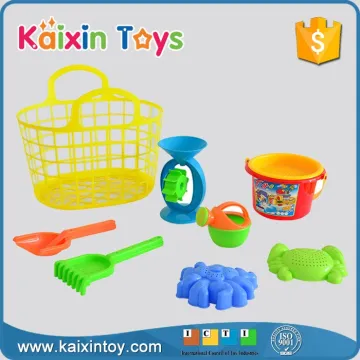 10256908 Summer Play Game 8PCS Plastic Beach Basket For Kids