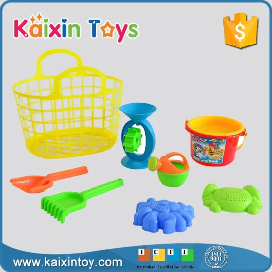 10256908 Summer Play Game 8PCS Plastic Beach Basket For Kids