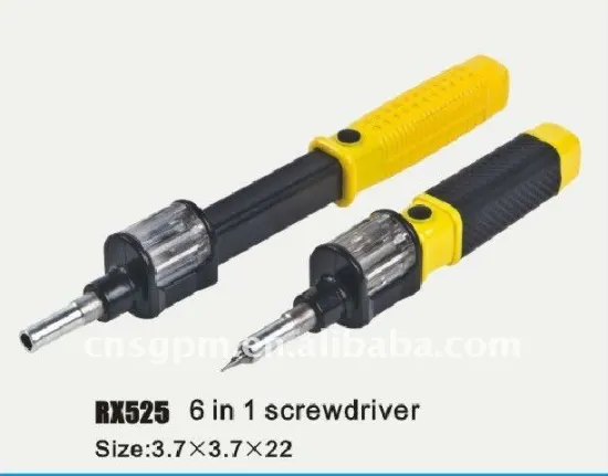 6 in 1 Portable Rotational CRV Screwdriver Bits Set