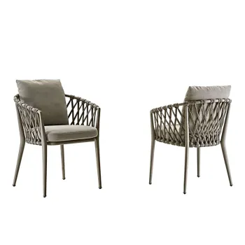 Stackable Armrest Chair for French Bistro Outdoor Dining