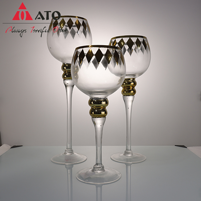 Customized candle holder tabletop decorative glassware