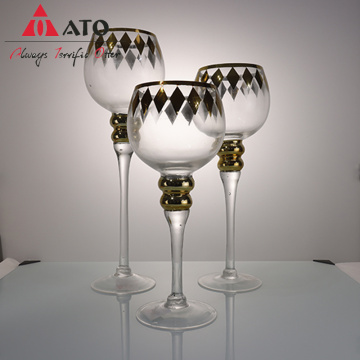 ATO handmade glass candle goblets for home decor customized candle holder Christmas indoor tabletop decorative glassware