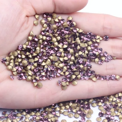 High Quality Chaton Glass Stones SS33-SS38 Crystal Point Back Rhinestones for Wholesale