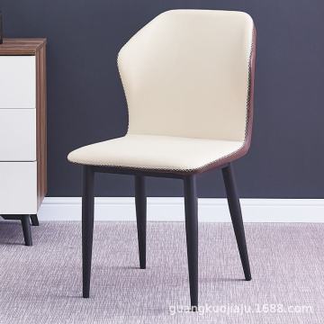 Simple Style Metal Frame Leather Butterfly Chair - Various Colors for Office, Bedroom, Hotel