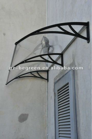 Lightweight plastic door canopies