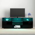 LED TV Stand High Glossy Entertainment Center Modern Television Stands com grande armazenamento