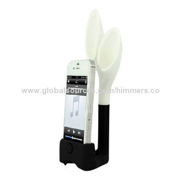 Cute rabbit ear high quality customized promotional silicone mobile phone speaker