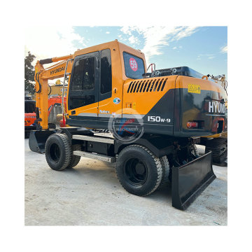 Used 15 Ton Wheel Excavators: Hyundai 150W-9 and Doosan DX140W