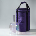 Q're manusear tigela de cristal de luz de vidro transparente com bolsa de transportadora para meditação de cura de chakra