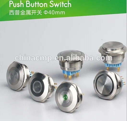 CMP stainless steel dustproof 40mm waterproof heavy duty push button switches ip67(MP40S/F11)
