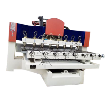 4 Axis 3D CNC Relief Engraving Router Machine with 8 Rotary Spindles