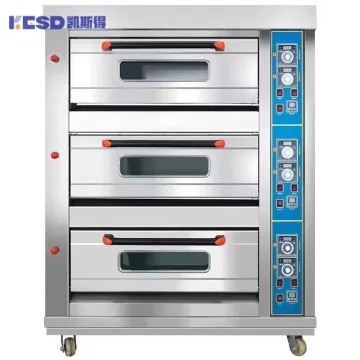 Bakery Oven Bread Baking Machine Electric Deck Oven 3-Deck 9-Trays Electric Layered Oven