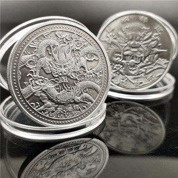2024 Chinese Zodiac Lucky Dragon Souvenir Coin: Custom Designed Silver Plated Keepsake
