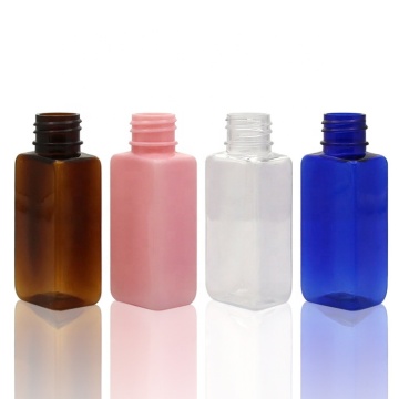 China Manufacturer 30ml Cosmetic Oil Square Plastic Flip Cap PET Bottle