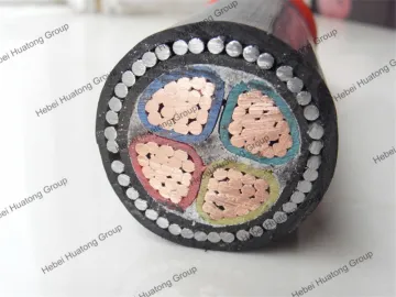 4 Core Cu/XLPE/Swa/PVC Underground Armoured Power Cable Size