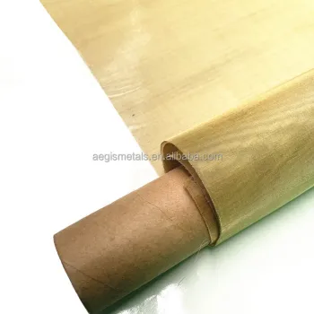 EMF Shielding 500-500-400-300-150 Micron Brass Wire Mesh for Decorative Use