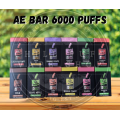 AE BAR อุปกรณ์ Vape แบบใช้แล้วทิ้งขายร้อน 6000puffs
