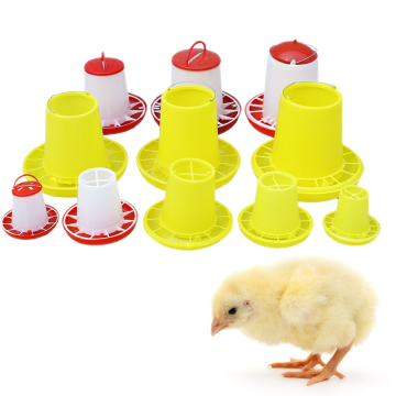 High Quality Automatic Chicken Feeder - Red or Yellow for 1.5kg, 3kg, 6kg, 9kg Includes Drinker