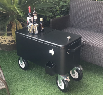 Outdoor 75L Beer & Wine Ice Bucket with Wheels - Camping Ice Cooler