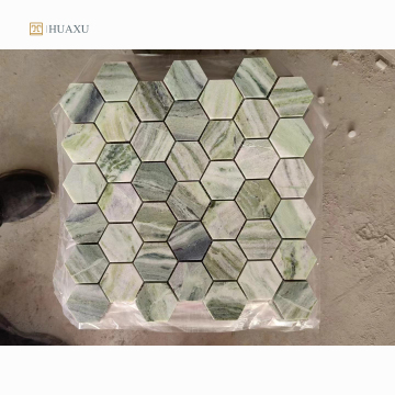 Custom Shape Natural Green Jade Marble Mosaic Tiles - Huaxu OEM/ODM Services