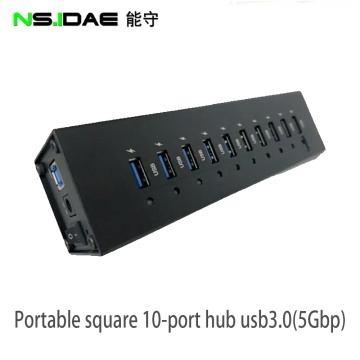 10ポートUSB hub3.0 5Gbpsをサポートします