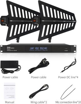XTUGA GA816 10 Channels UHF Antenna Amplifier 400-950MHz for Outdoor Microphone Systems