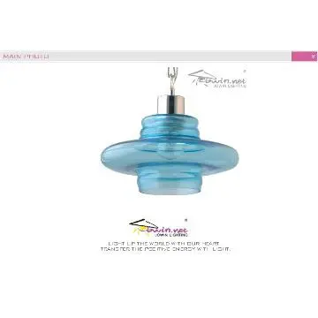 Elegant Blue Glass Pendant Lamp Indoor Lamp