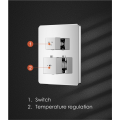 3 Funktionen quadratische thermostatisch versteckte Duschventil