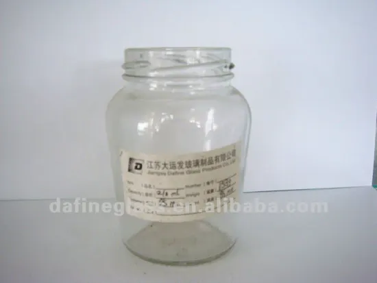 200ml clear Glass Jar for preserved food with screw cap
