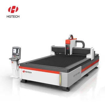 HGTECH 3015 Whole protective fiber laser cutting machine enclosed metal fiber laser cutting machine