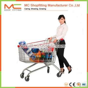 European Style Supermarket Shopping Cart,Shopping Trolley,Chromed Hand Carts