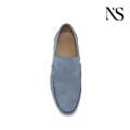 Mocasines Gris Claro para Hombre Estilo Ante Suave
