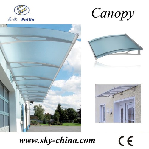 Novel design aluminum frame polycarbonate awning for rear window