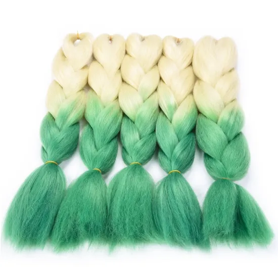 Long Jumbo Braid Hair Two Colored 24" 100g Crochet Braids Expression attachment Synthetic Expression Braiding Bulk  Hair