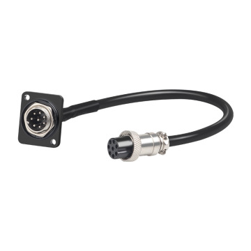 GX16 8pin D Type Male Socket to Female Cable Assembly 20CM