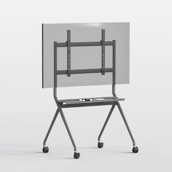 2023 Heavy-Duty Minimalist Height Adjustable TV Trolley Stand on Wheels