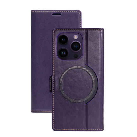 Multifunction Card Slots Wallet Phone Case for iPhone 14/15/16 Pro Max - PU Leather Back Cover