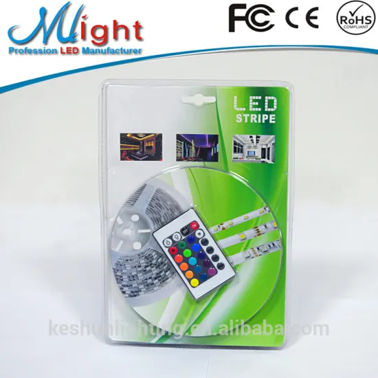 5 meters remote controlled multicolor 12V IP20 Non- Waterproof led light strip kit