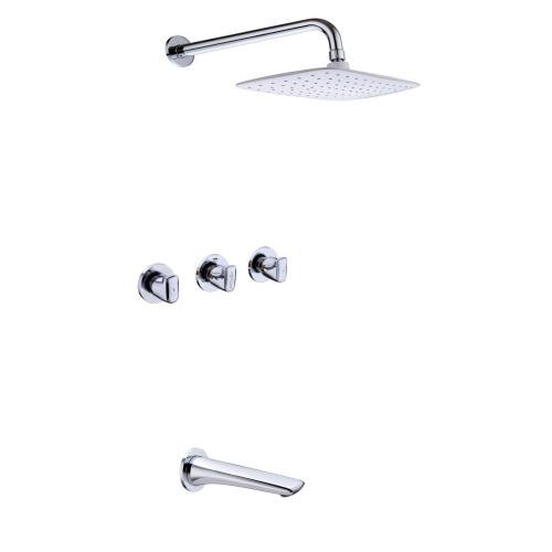 Consealed Bath Shower Mixers In-Wall Bathroom Copper Shower Set Factory