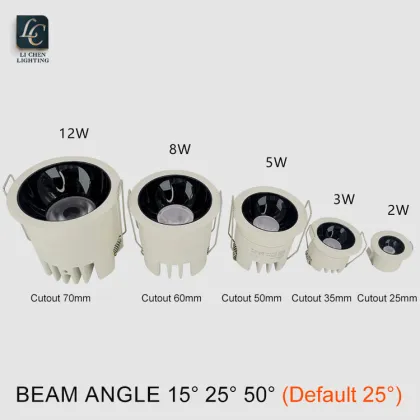 Antiglare White LED Downlights for Hotels and Apartments